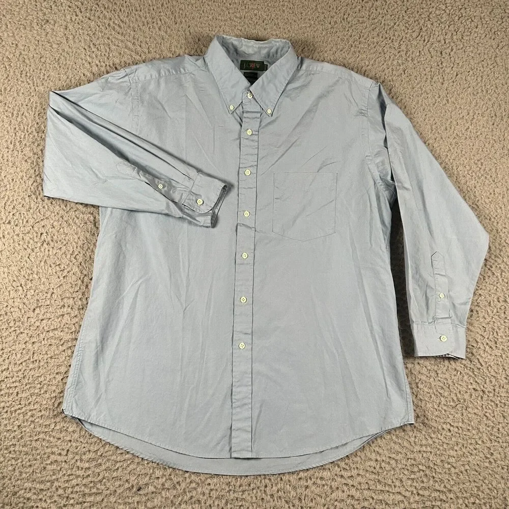 Vintage J Crew Mens Dress Shirt 16.5 Blue Oarsman Button Down‎ Chambray